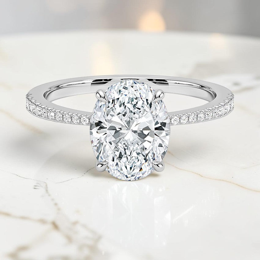 Giselle Diamond Ring in 14K White Gold