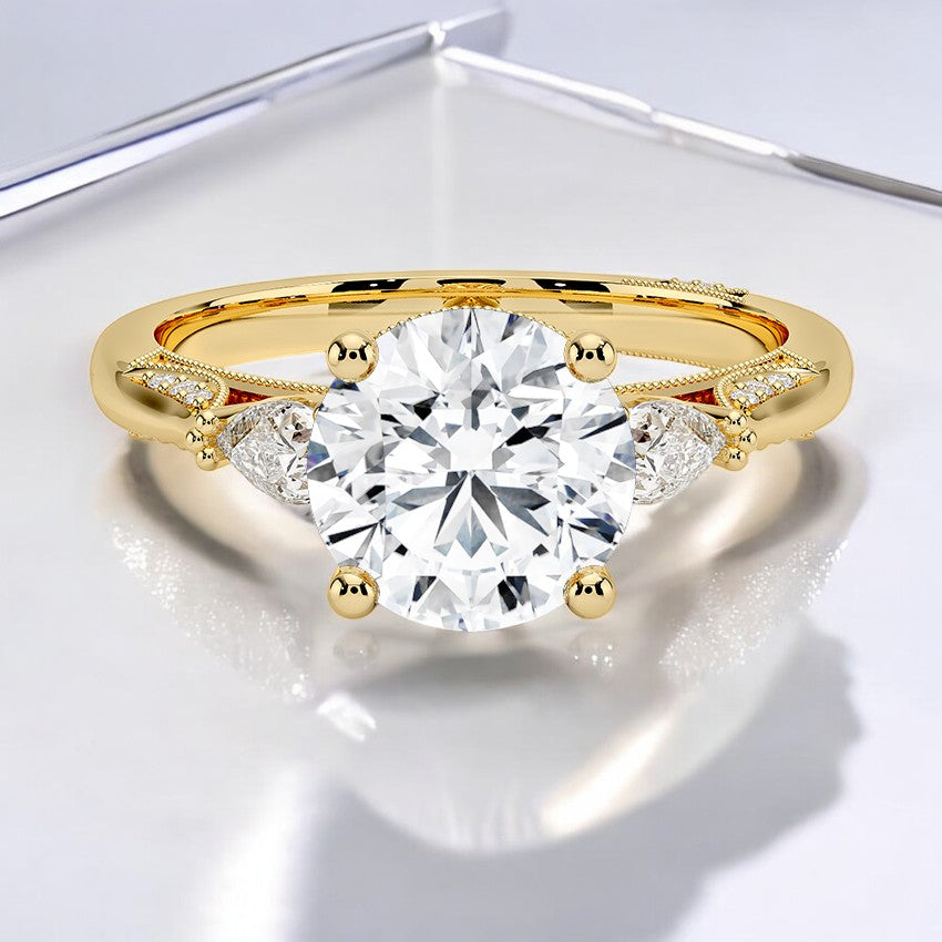 Three Stone Lab Grown Diamond Engagement Ring