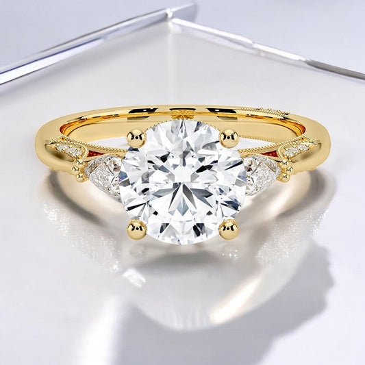 Three Stone Lab Grown Diamond Engagement Ring