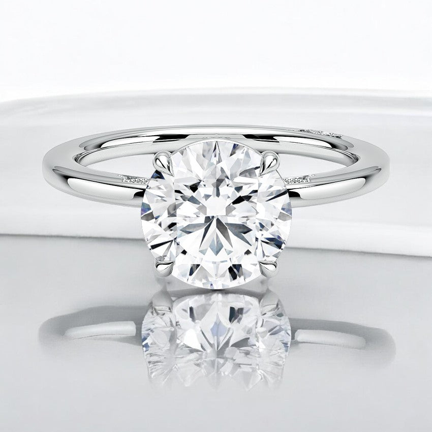 Delicate Drape Diamond Lab Grown Diamond Engagement Ring - Crafted to Perfection for Your Special Day
