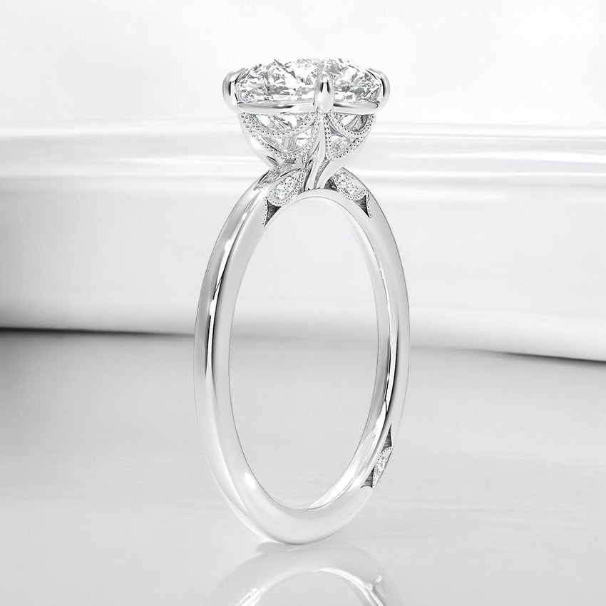 Delicate Drape Diamond Lab Grown Diamond Engagement Ring - Crafted to Perfection for Your Special Day