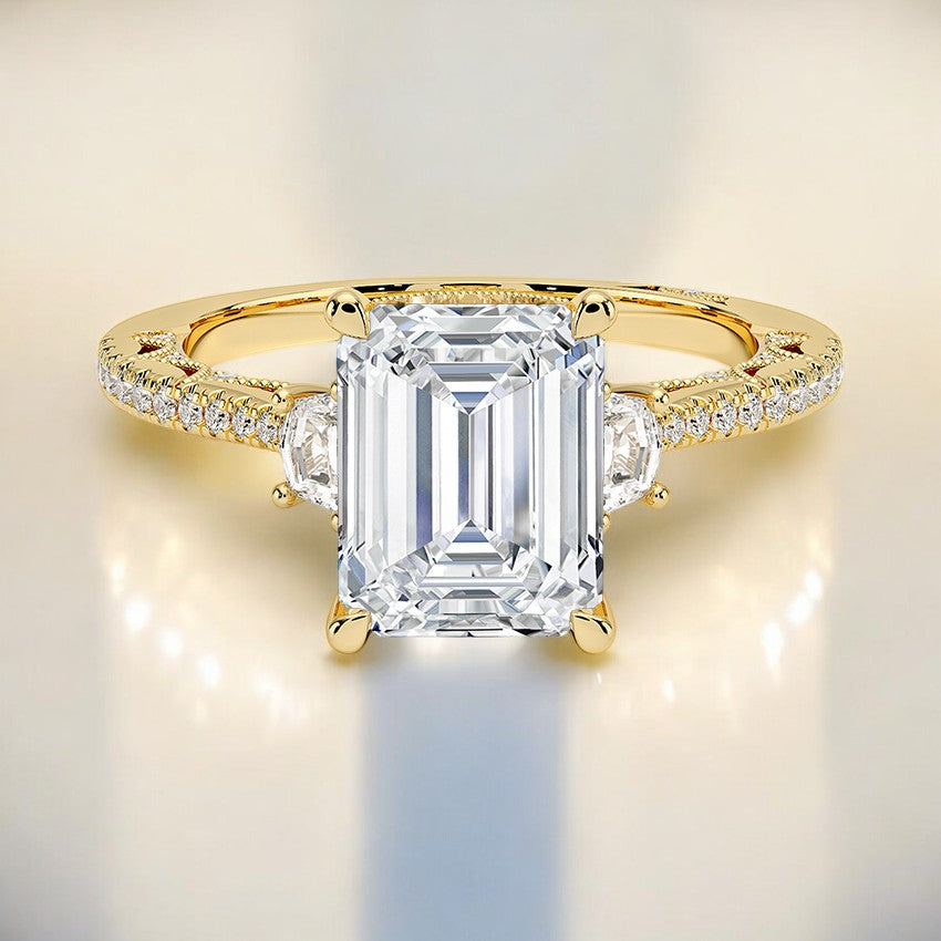 Three Stone Lab Grown Diamond Engagement Ring