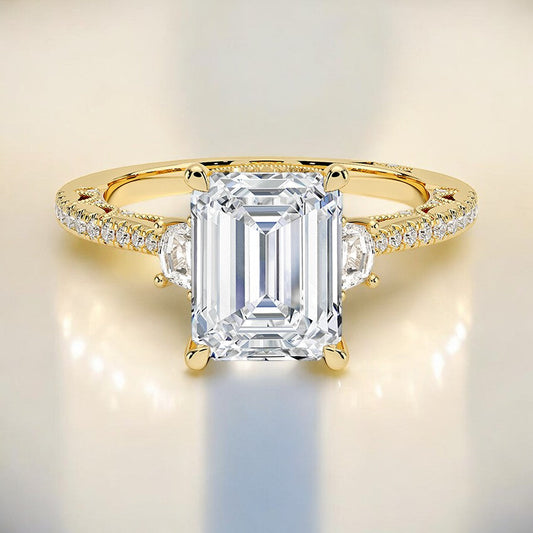 Three Stone Lab Grown Diamond Engagement Ring