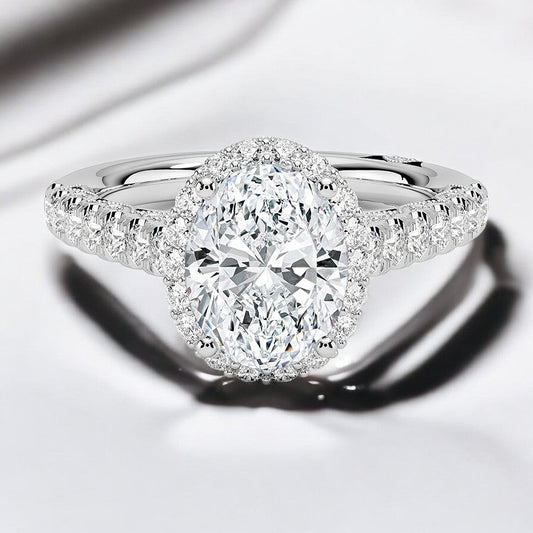 Crescent Lab Grown Diamond Engagement Ring - A True Masterpiece of Design