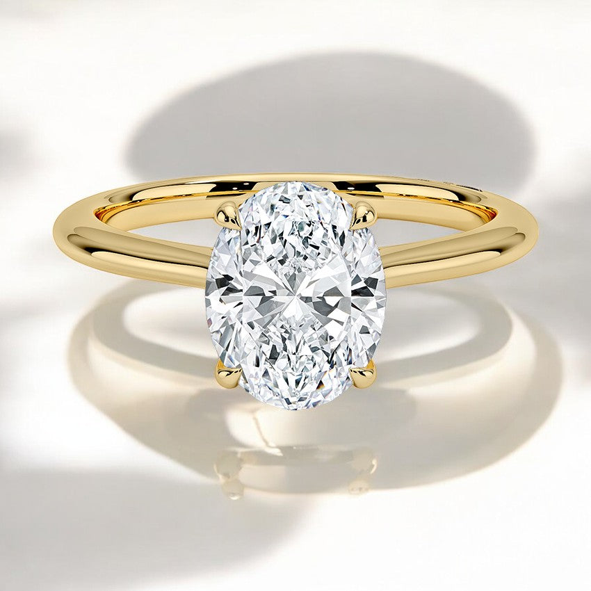 Petite Diamond Lab Grown Diamond Engagement Ring - Sleek, Stylish, and Timelessly Elegant