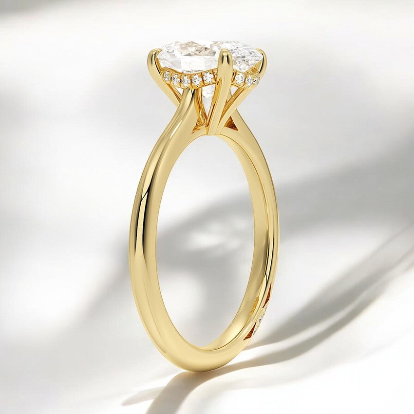 Petite Diamond Lab Grown Diamond Engagement Ring - Sleek, Stylish, and Timelessly Elegant