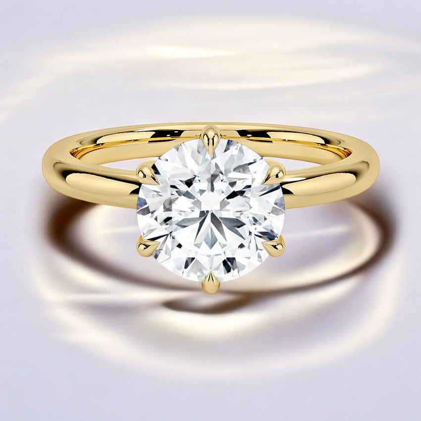 2mm Six-Prong Solitaire Lab Grown Diamond Engagement Ring - A Testament to Enduring Love