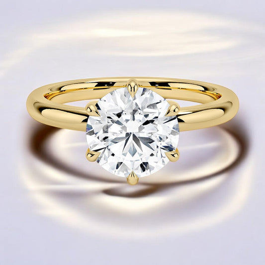 2mm Six-Prong Solitaire Lab Grown Diamond Engagement Ring - A Testament to Enduring Love