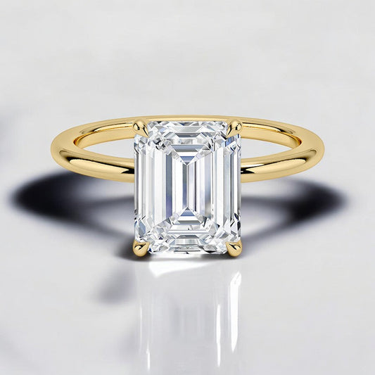 1.5mm Comfort Fit Lab Grown Diamond Engagement Ring - Intricately Designed for Modern Brides