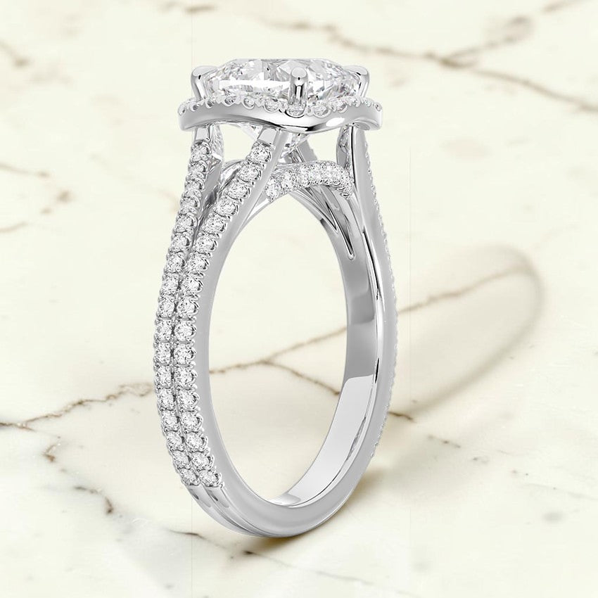 Ventura Halo Diamond Ring (1/2 ct. tw.) in 14K White Gold