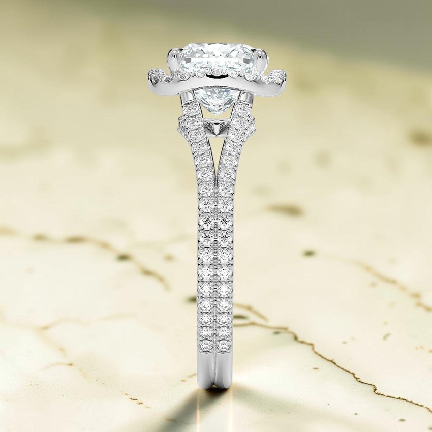 Ventura Halo Diamond Ring (1/2 ct. tw.) in 14K White Gold
