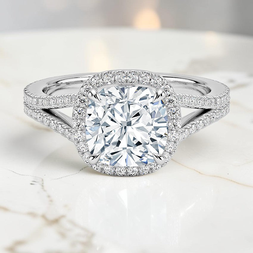 Ventura Halo Diamond Ring (1/2 ct. tw.) in 14K White Gold