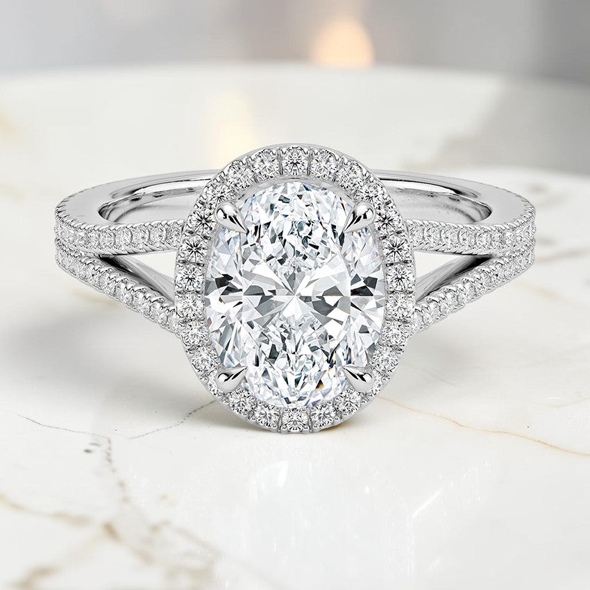 Ventura Halo Diamond Ring (1/2 ct. tw.) in 14K White Gold