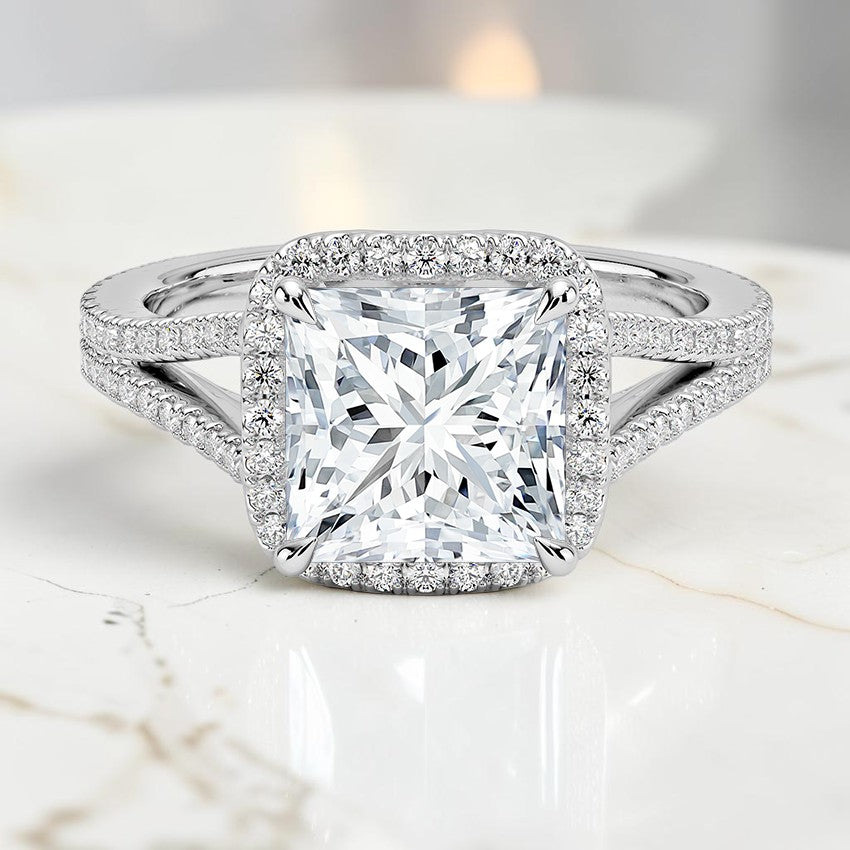 Ventura Halo Diamond Ring (1/2 ct. tw.) in 14K White Gold