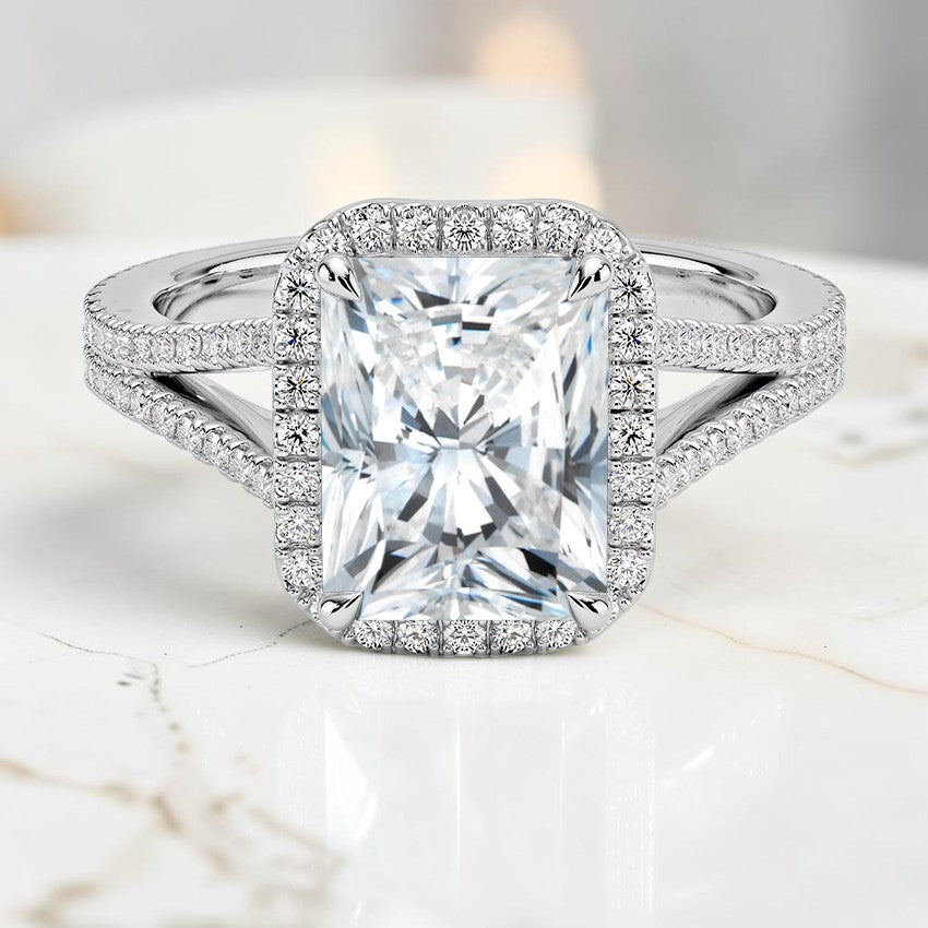 Ventura Halo Diamond Ring (1/2 ct. tw.) in 14K White Gold