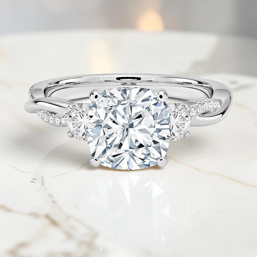 Petite Ivy Vine Three Stone Diamond Ring (2/5 ct. tw.) in 14K White Gold