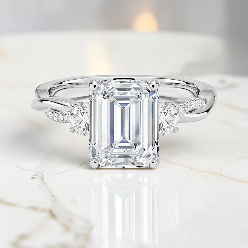 Petite Ivy Vine Three Stone Diamond Ring (2/5 ct. tw.) in 14K White Gold