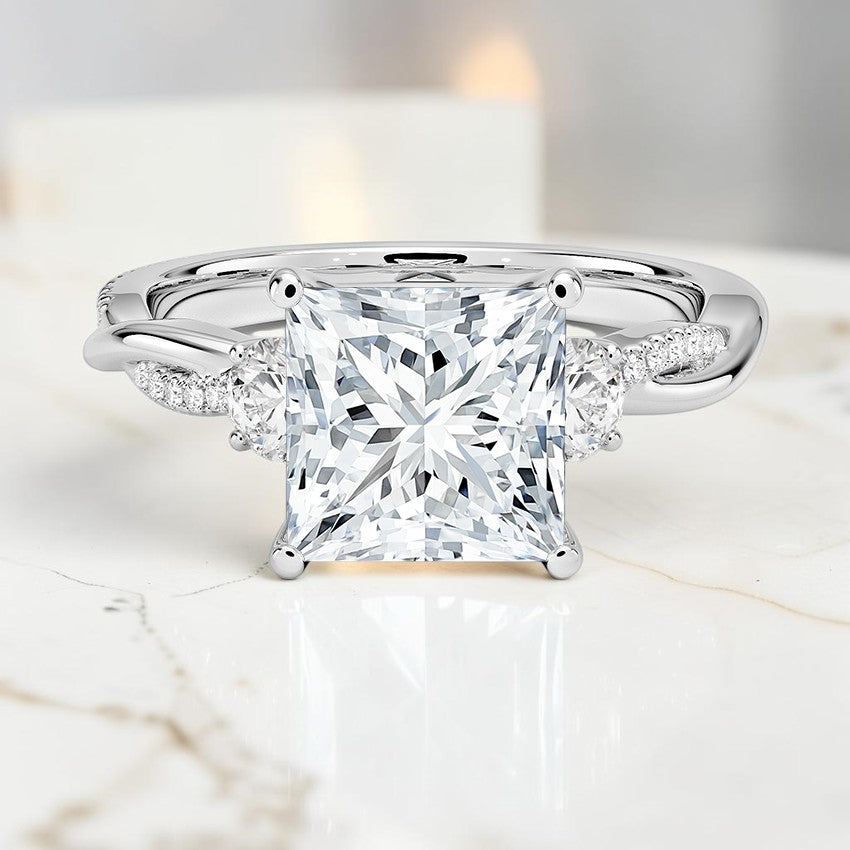 Petite Ivy Vine Three Stone Diamond Ring (2/5 ct. tw.) in 14K White Gold
