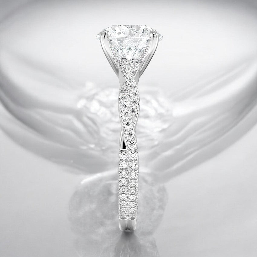 Twisted Vine Lab Grown Diamond Engagement Ring - A Stunning Design for the Modern Bride