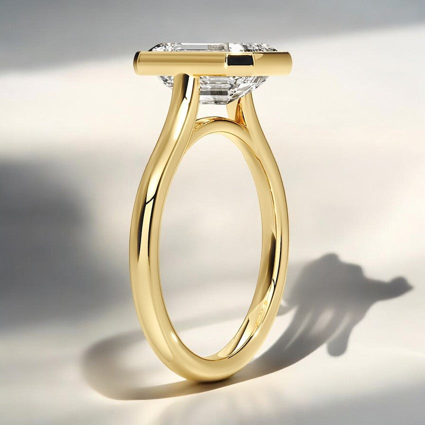 2mm Bezel Lab Grown Diamond Engagement Ring - Designed to Last, Crafted to Shine