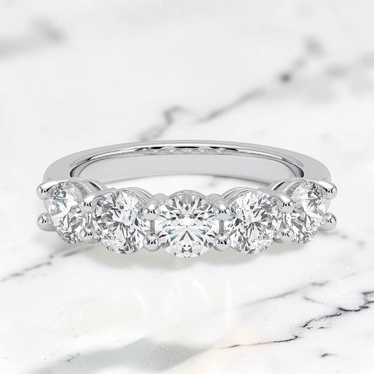 Round Five Stone Lab Diamond Ring