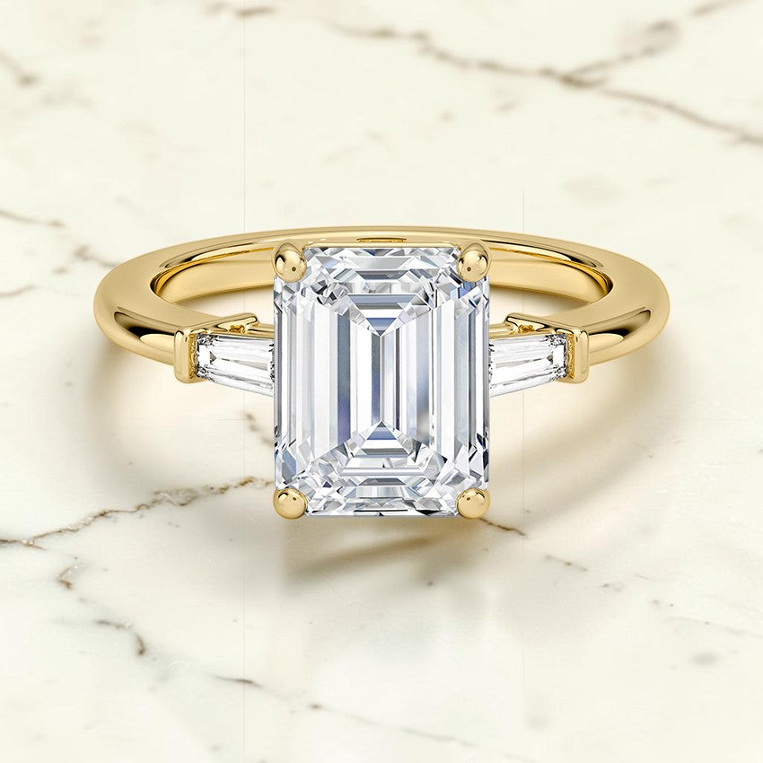 Melody Tapered Baguette Three Stone Diamond Ring (1/5 ct. tw.) in 14K Yellow Gold