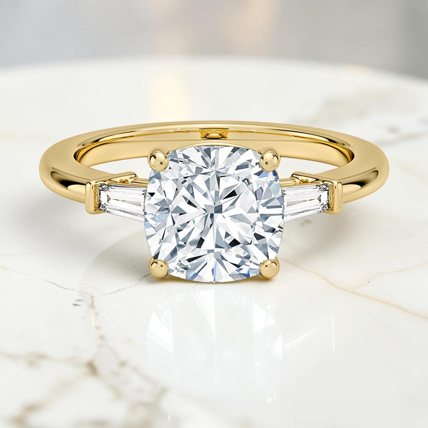 Melody Tapered Baguette Three Stone Diamond Ring (1/5 ct. tw.) in 14K Yellow Gold