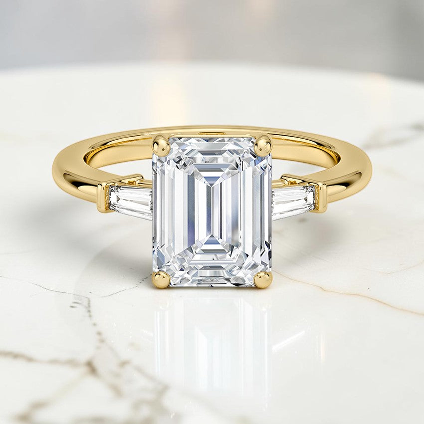 Melody Tapered Baguette Three Stone Diamond Ring (1/5 ct. tw.) in 14K Yellow Gold