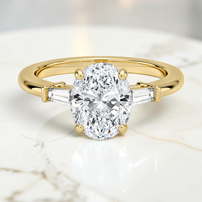 Melody Tapered Baguette Three Stone Diamond Ring (1/5 ct. tw.) in 14K Yellow Gold