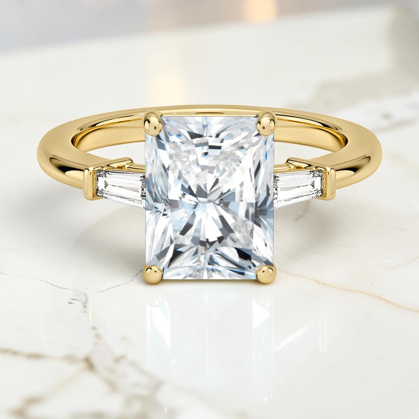 Melody Tapered Baguette Three Stone Diamond Ring (1/5 ct. tw.) in 14K Yellow Gold
