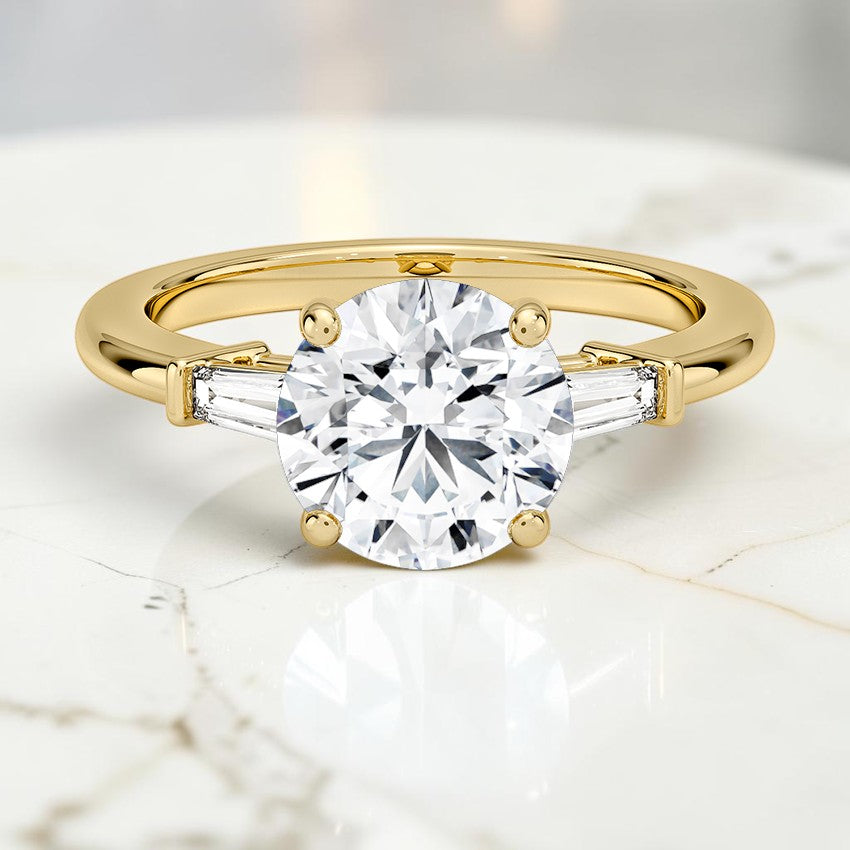 Melody Tapered Baguette Three Stone Diamond Ring (1/5 ct. tw.) in 14K Yellow Gold