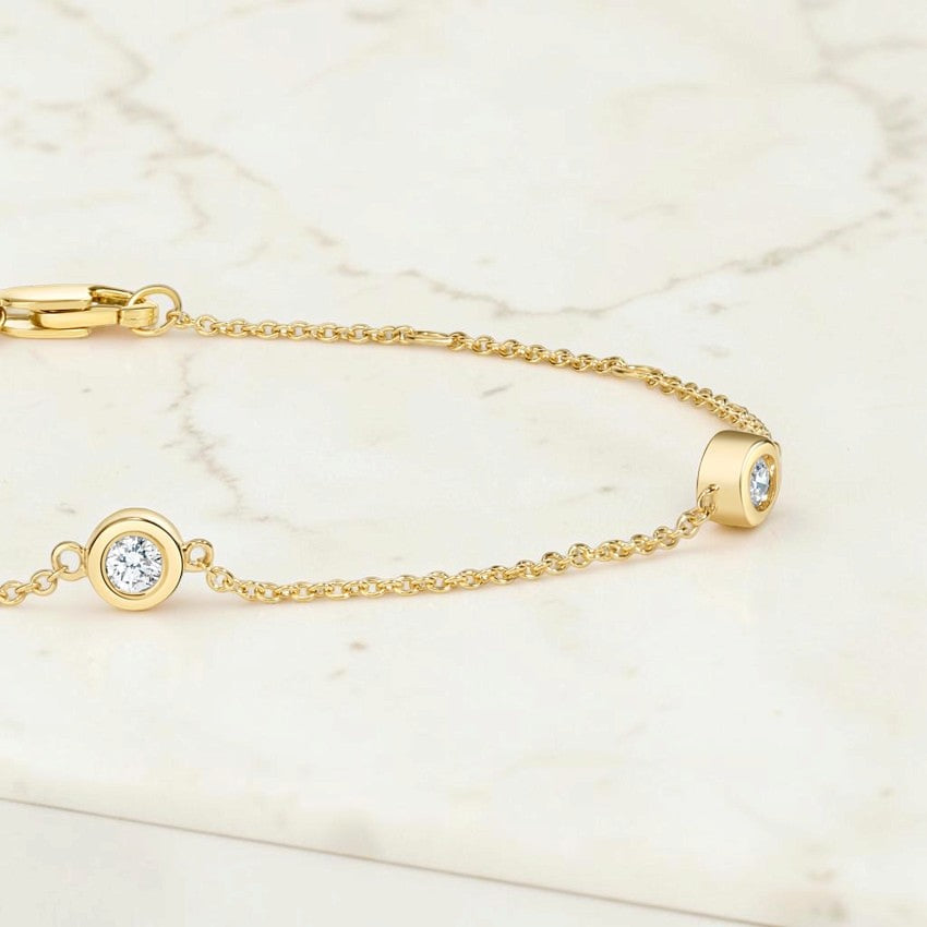 Estella Three Diamond Bezel Bracelet