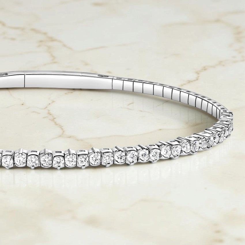 Rowan Lab Diamond Flexible Tennis Bangle Bracelet