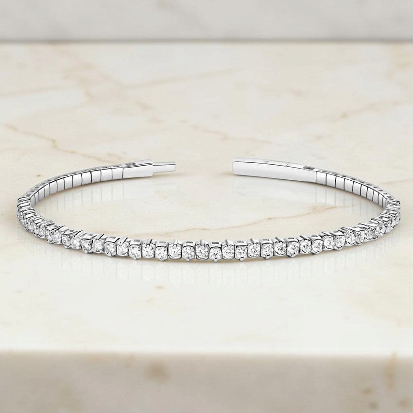 Rowan Lab Diamond Flexible Tennis Bangle Bracelet