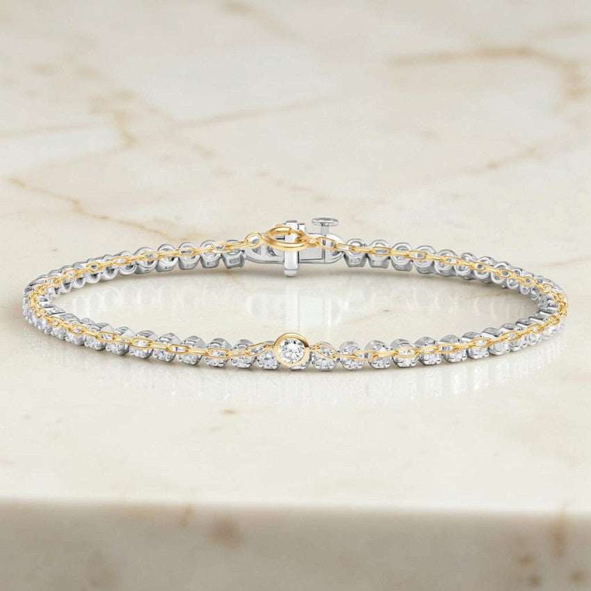 Alaia 6.5 in. Lab Diamond Bezel Paperclip Chain Bracelet