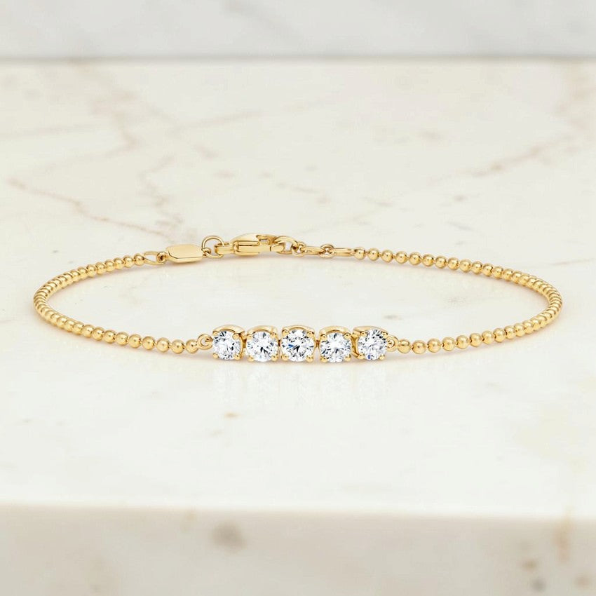 Carina Five Stone Lab Diamond Bracelet