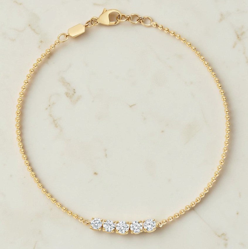 Carina Five Stone Lab Diamond Bracelet