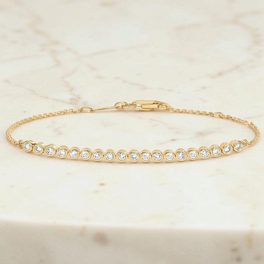 Bellissima 1/3 Coverage Petite Bezel Diamond Tennis Bracelet