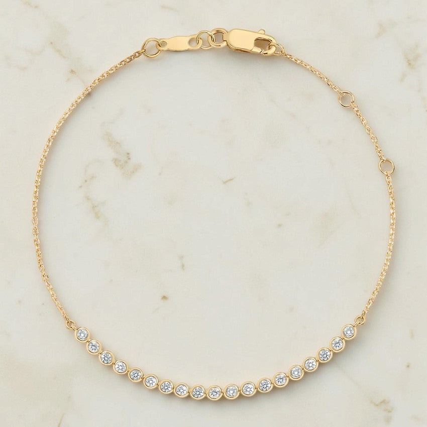 Bellissima 1/3 Coverage Petite Bezel Diamond Tennis Bracelet