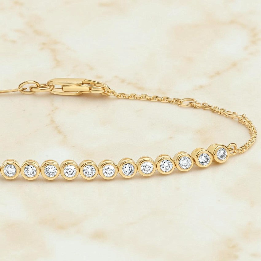 Bellissima 1/3 Coverage Petite Bezel Diamond Tennis Bracelet