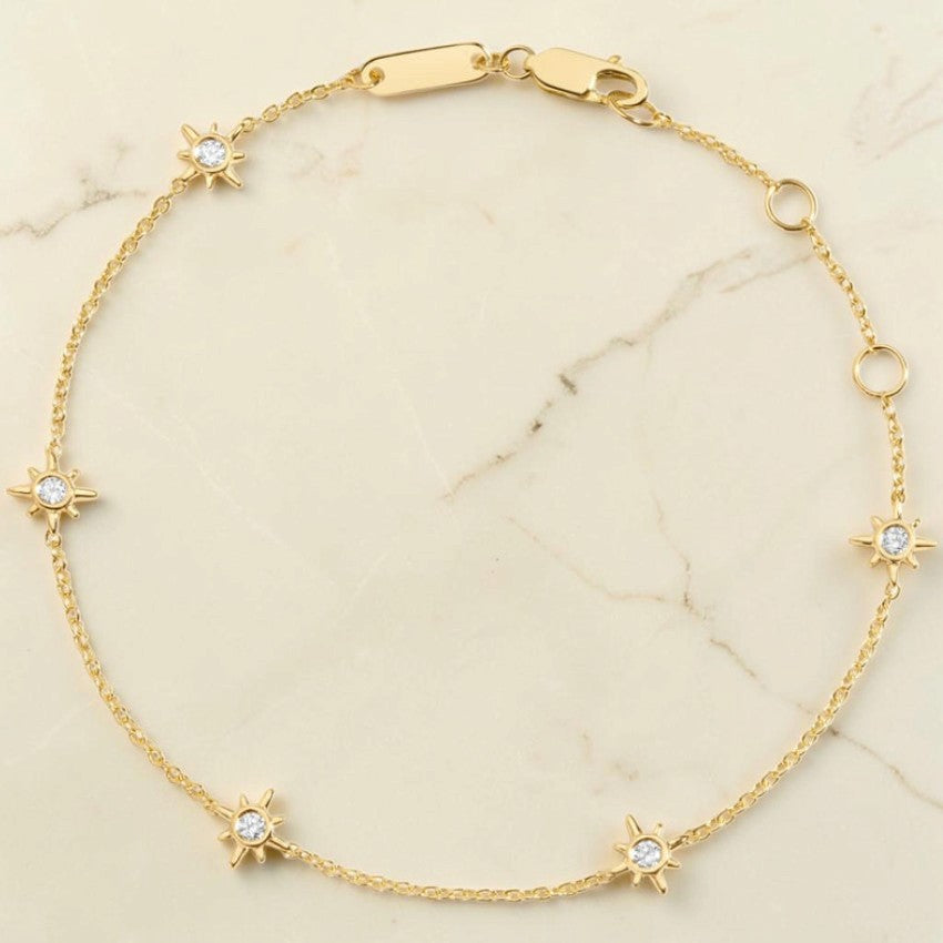 Solana Starburst Diamond Station Bracelet