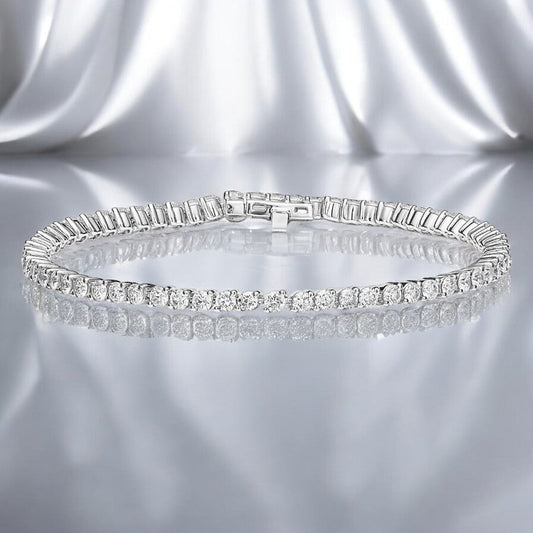 White Angled Lab Diamond 6.5 In. Tennis Bracelet