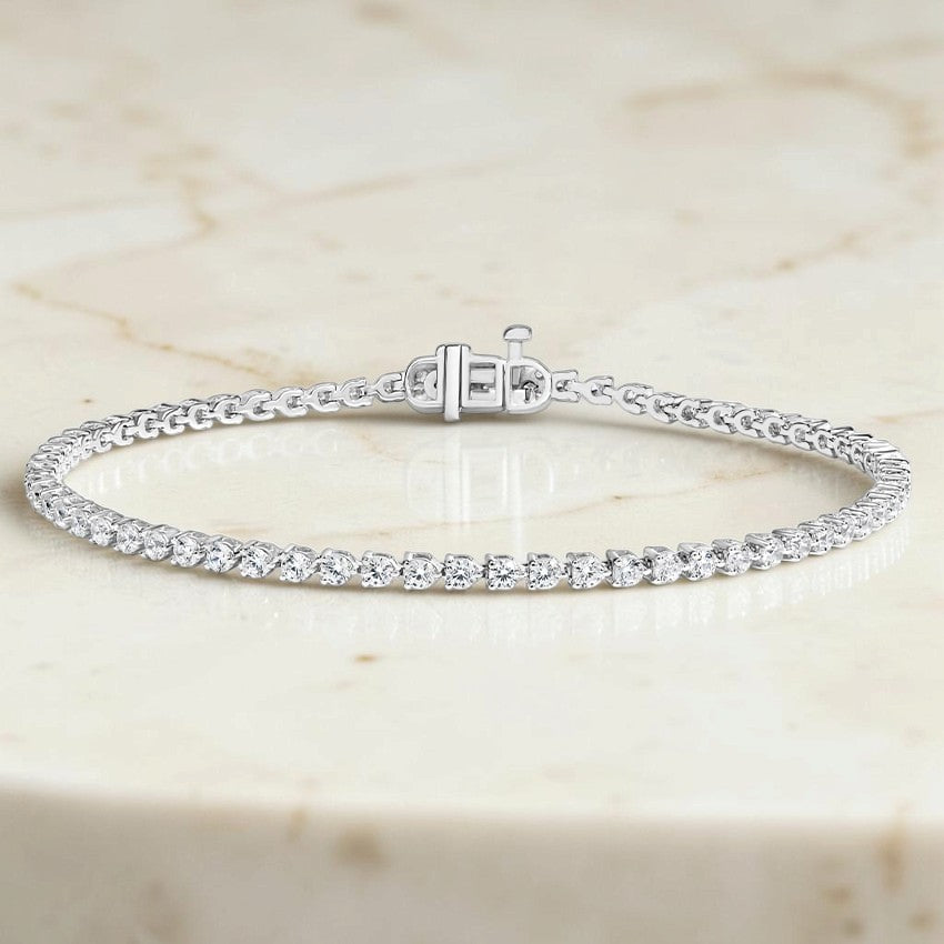 Emilia Three-Prong Diamond Tennis Bracelet