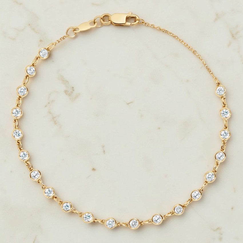 Shoreline 7 in. Bezel Lab Diamond Station Bracelet