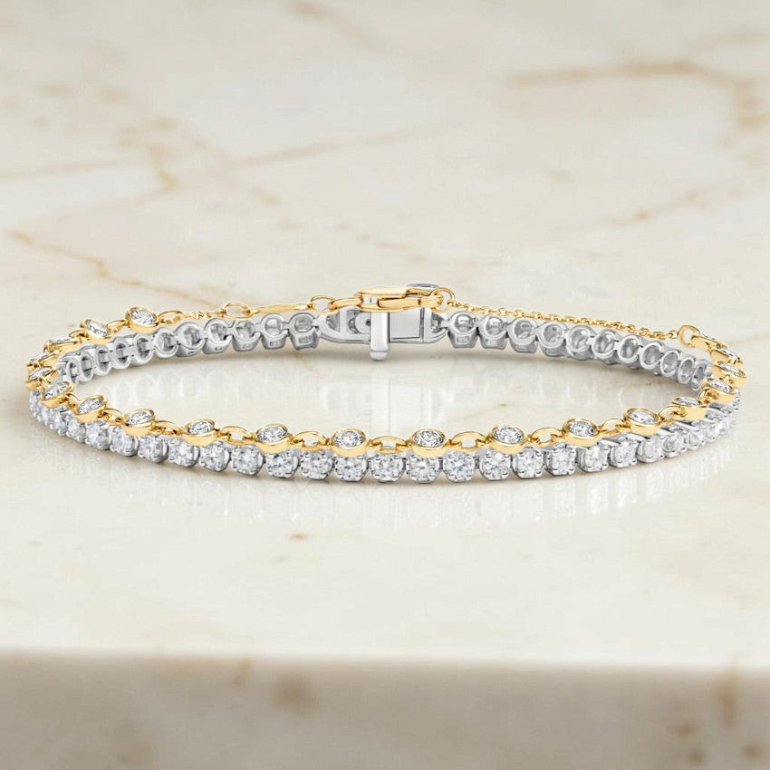 Shoreline 7 in. Bezel Lab Diamond Station Bracelet