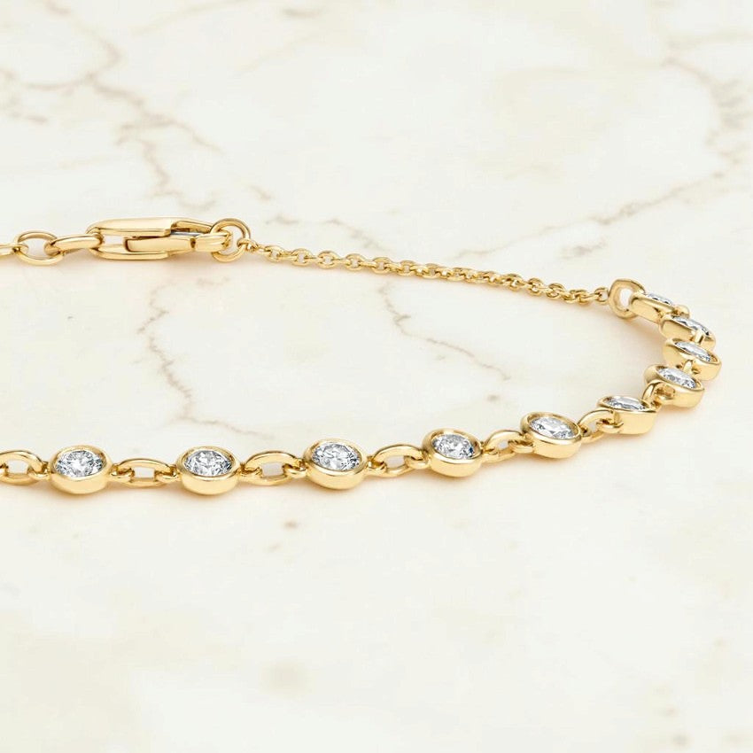 Shoreline 7 in. Bezel Lab Diamond Station Bracelet