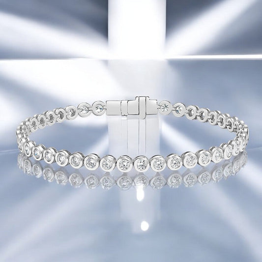 Bezel Lab Diamond Tennis Bracelet
