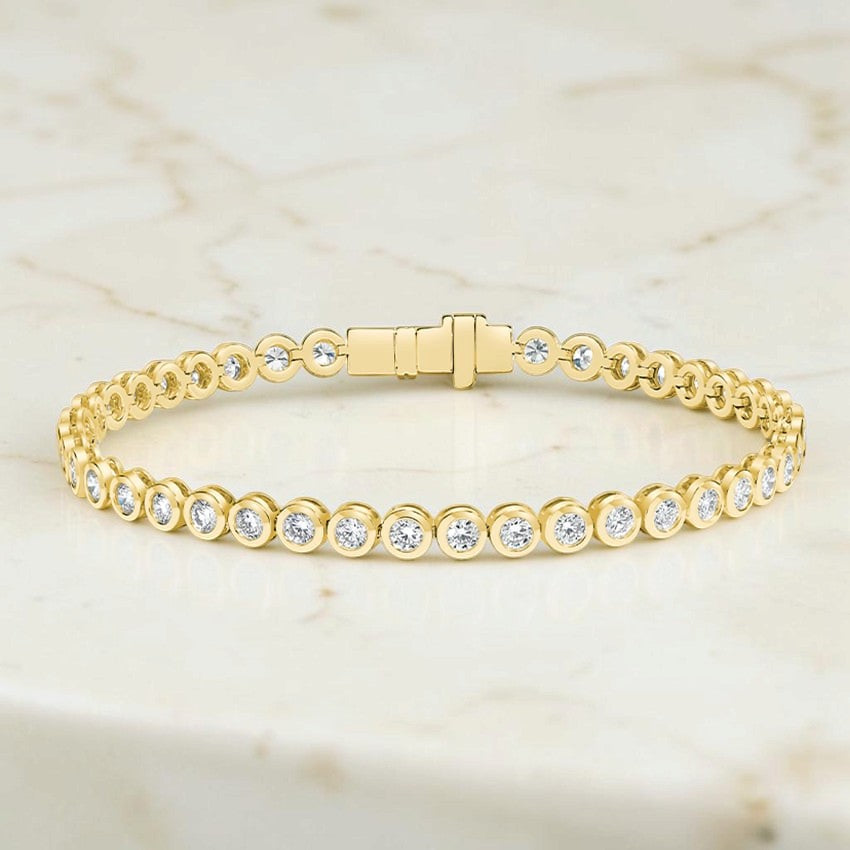 Caelia Bezel Lab Diamond Tennis Bracelet