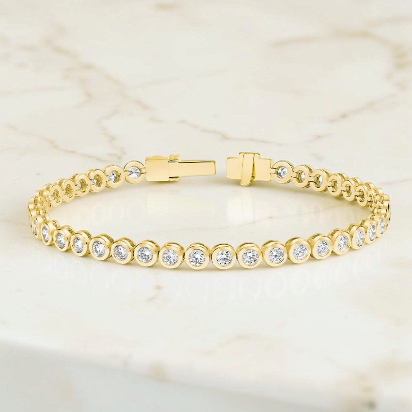 Caelia Bezel Lab Diamond Tennis Bracelet