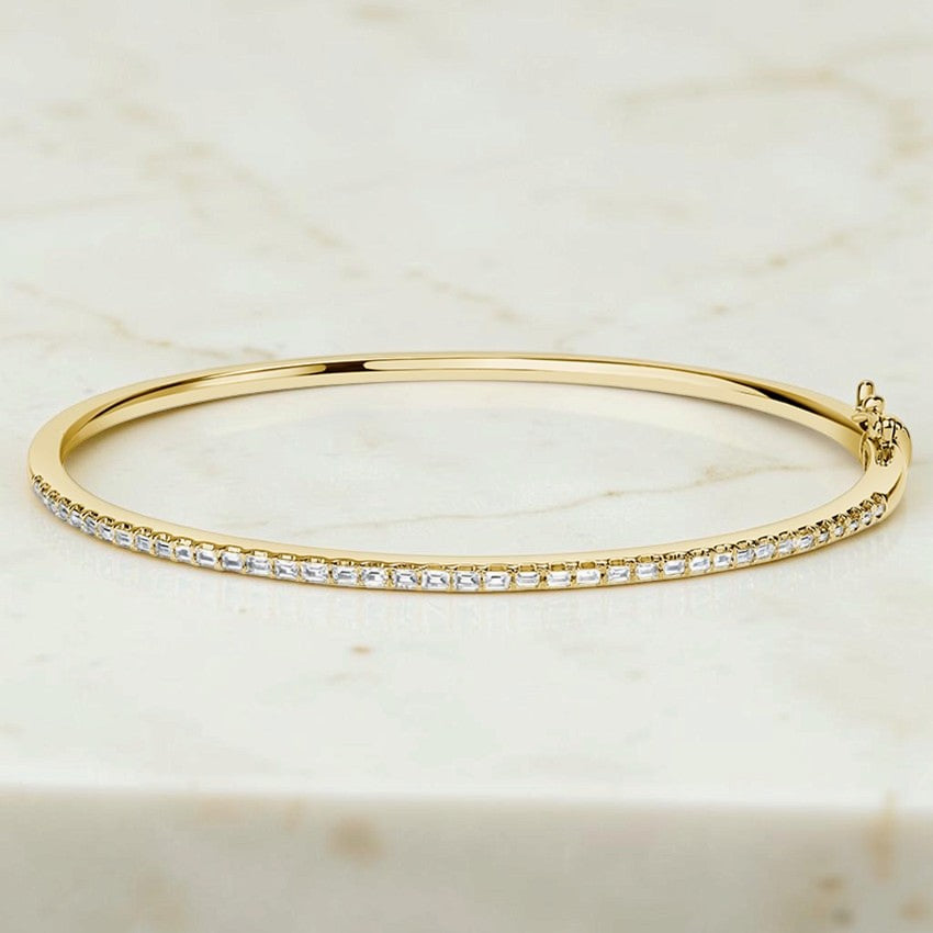 Zephira Baguette Diamond Bangle Bracelet